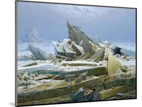 The Polar Sea, 1824-Caspar David Friedrich-Mounted Giclee Print