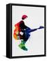 The Police Watercolor-Lora Feldman-Framed Stretched Canvas