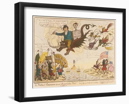 The Political Champion Turned Resurrection Man! -Out of Thy Own Mouth Will Condemn Thee.., 1819-Isaac Robert Cruikshank-Framed Giclee Print