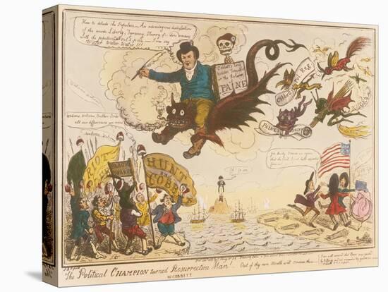 The Political Champion Turned Resurrection Man! -Out of Thy Own Mouth Will Condemn Thee.., 1819-Isaac Robert Cruikshank-Stretched Canvas