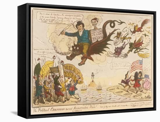 The Political Champion Turned Resurrection Man! -Out of Thy Own Mouth Will Condemn Thee.., 1819-Isaac Robert Cruikshank-Framed Stretched Canvas