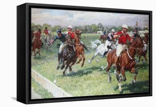The Polo Game-Ludwig Koch-Framed Stretched Canvas