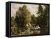 The Pond at Fees-Pierre-Auguste Renoir-Framed Stretched Canvas