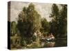 The Pond at Fees-Pierre-Auguste Renoir-Stretched Canvas