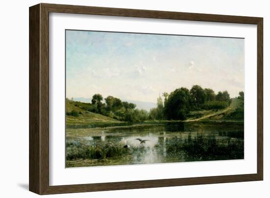 The Pond at Gylieu, 1853-Charles Francois Daubigny-Framed Giclee Print