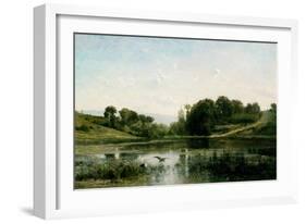 The Pond at Gylieu, 1853-Charles Francois Daubigny-Framed Giclee Print