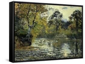 The Pond at Montfoucault; L'Etang De Montfoucault, 1874-Camille Pissarro-Framed Stretched Canvas