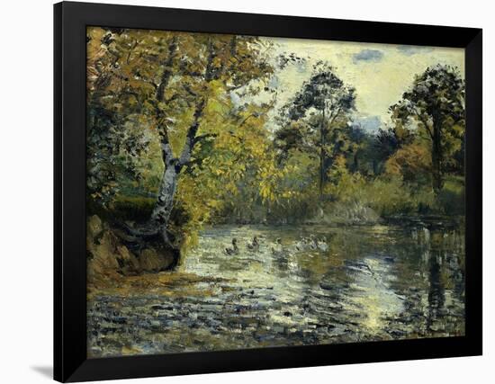 The Pond at Montfoucault; L'Etang De Montfoucault, 1874-Camille Pissarro-Framed Premium Giclee Print