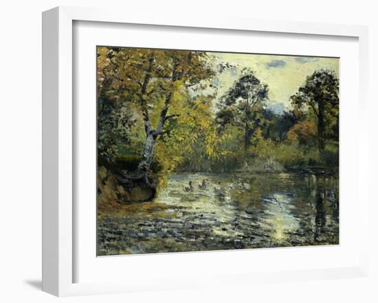 The Pond at Montfoucault; L'Etang De Montfoucault, 1874-Camille Pissarro-Framed Giclee Print