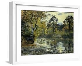 The Pond at Montfoucault; L'Etang De Montfoucault, 1874-Camille Pissarro-Framed Giclee Print