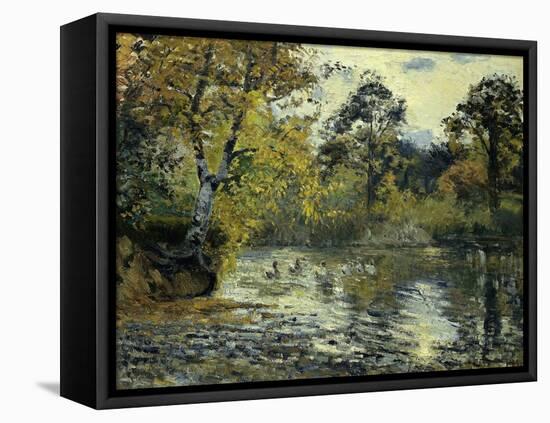 The Pond at Montfoucault; L'Etang De Montfoucault, 1874-Camille Pissarro-Framed Stretched Canvas