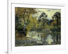 The Pond at Montfoucault; L'Etang De Montfoucault, 1874-Camille Pissarro-Framed Giclee Print