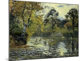 The Pond at Montfoucault; L'Etang De Montfoucault, 1874-Camille Pissarro-Mounted Giclee Print