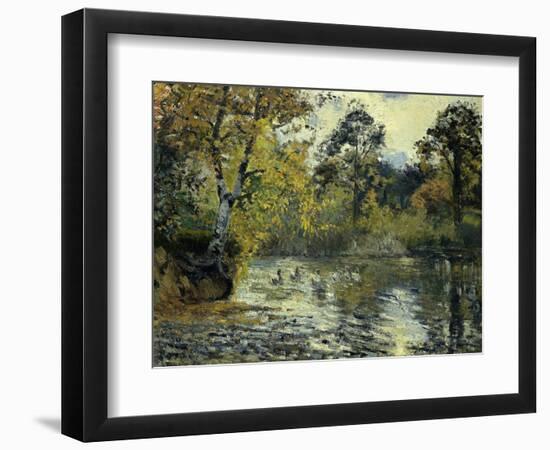 The Pond at Montfoucault-Camille Pissarro-Framed Giclee Print