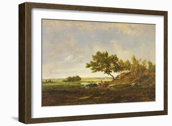 The Pond at the Foot of the Hill, C.1848-55-Theodore Rousseau-Framed Giclee Print