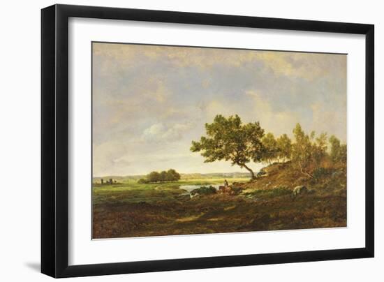 The Pond at the Foot of the Hill, C.1848-55-Theodore Rousseau-Framed Giclee Print