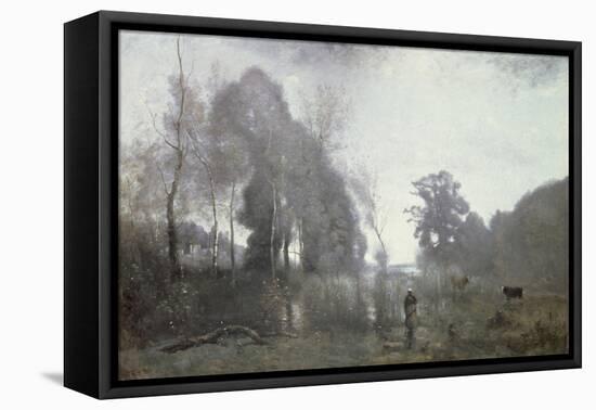 The Pond at Ville D'Avray, 1868-Jean-Baptiste-Camille Corot-Framed Stretched Canvas