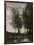 The Pond, Cowherd-Jean-Baptiste-Camille Corot-Framed Giclee Print