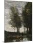 The Pond, Cowherd-Jean-Baptiste-Camille Corot-Mounted Giclee Print