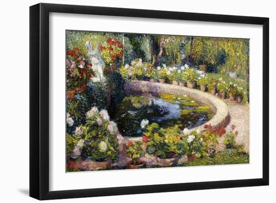 The Pond in Marquayrol, Le Bassin de Marquayrol, 1919-Henri Martin-Framed Premium Giclee Print