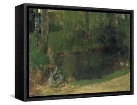 The Pond in the Forest, Ca 1868-Edgar Degas-Framed Stretched Canvas