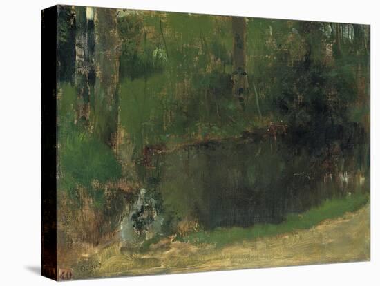 The Pond in the Forest, Ca 1868-Edgar Degas-Stretched Canvas