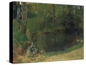 The Pond in the Forest, Ca 1868-Edgar Degas-Stretched Canvas