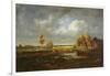 The Pond Near the Road, Farm in Le Berry, C.1845-48-Theodore Rousseau-Framed Giclee Print