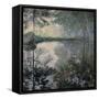 The Pond of Montgeron-Claude Monet-Framed Stretched Canvas