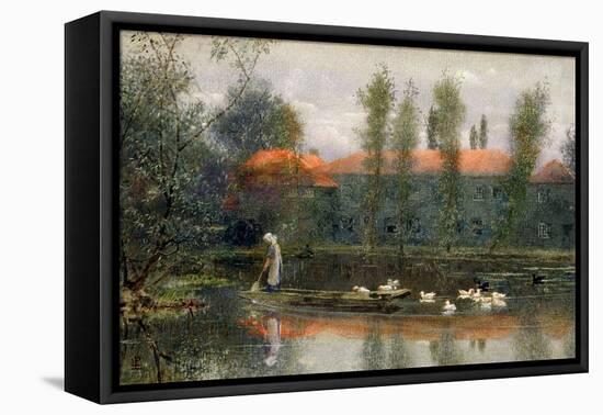 The Pond of William Morris Works at Merton Abbey-Lexden L. Pocock-Framed Stretched Canvas