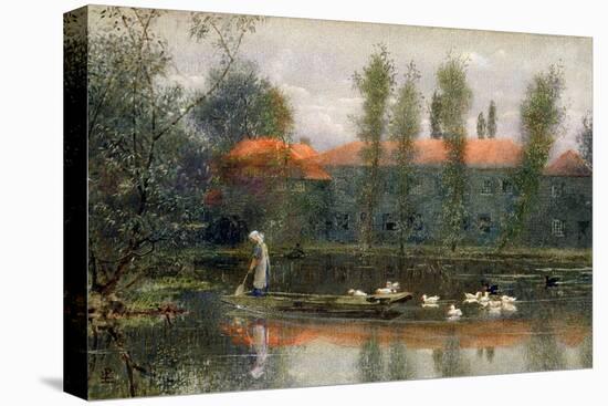 The Pond of William Morris Works at Merton Abbey-Lexden L. Pocock-Stretched Canvas