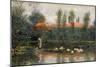 The Pond of William Morris Works at Merton Abbey-Lexden L. Pocock-Mounted Giclee Print