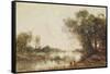 The Pond (Oil on Canvas)-Jean Baptiste Camille Corot-Framed Stretched Canvas