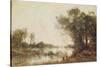 The Pond (Oil on Canvas)-Jean Baptiste Camille Corot-Stretched Canvas