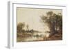 The Pond (Oil on Canvas)-Jean Baptiste Camille Corot-Framed Giclee Print