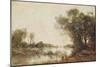 The Pond (Oil on Canvas)-Jean Baptiste Camille Corot-Mounted Giclee Print