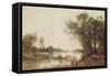 The Pond (Oil on Canvas)-Jean Baptiste Camille Corot-Framed Stretched Canvas