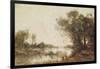 The Pond (Oil on Canvas)-Jean Baptiste Camille Corot-Framed Giclee Print