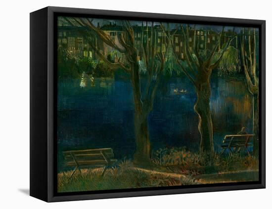 The Pond; South End Green-Mary Kuper-Framed Stretched Canvas
