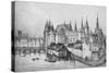 The Pont Aux Meuniers and Part of the Palais Du Roi De La Cite in 1556, 1915-null-Stretched Canvas