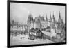 The Pont Aux Meuniers and Part of the Palais Du Roi De La Cite in 1556, 1915-null-Framed Giclee Print