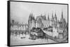 The Pont Aux Meuniers and Part of the Palais Du Roi De La Cite in 1556, 1915-null-Framed Stretched Canvas