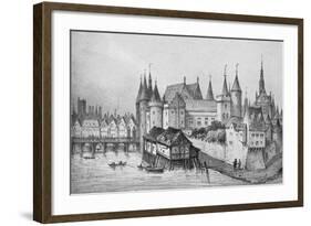 The Pont Aux Meuniers and Part of the Palais Du Roi De La Cite in 1556, 1915-null-Framed Giclee Print