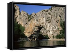 The Pont d'Arc, Natural Arch Over the Ardeche River, Ardeche, Rhone-Alpes, France-Ruth Tomlinson-Framed Stretched Canvas