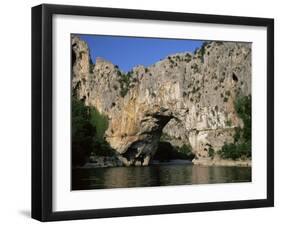 The Pont d'Arc, Natural Arch Over the Ardeche River, Ardeche, Rhone-Alpes, France-Ruth Tomlinson-Framed Photographic Print