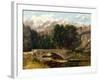 The Pont De Fleurie, Switzerland, 1873-Gustave Courbet-Framed Giclee Print