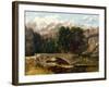 The Pont De Fleurie, Switzerland, 1873-Gustave Courbet-Framed Giclee Print