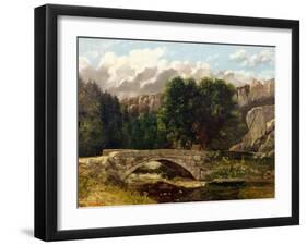 The Pont De Fleurie, Switzerland, 1873-Gustave Courbet-Framed Giclee Print