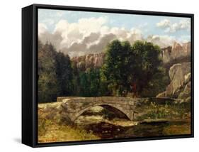 The Pont De Fleurie, Switzerland, 1873-Gustave Courbet-Framed Stretched Canvas