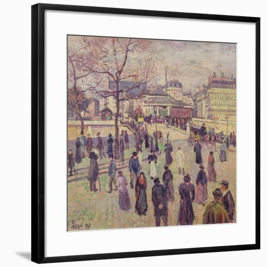 The Pont De L'Archeveche, 1897-Maximilien Luce-Framed Giclee Print